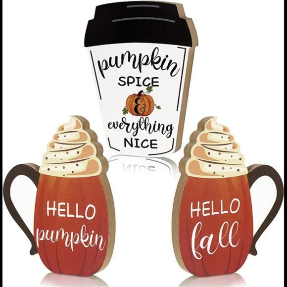 3 Pcs Fall Wooden Signs Tiered Tray Decor Fall Harvest Tabletop Pumpkin Signs - Picture 2 of 7